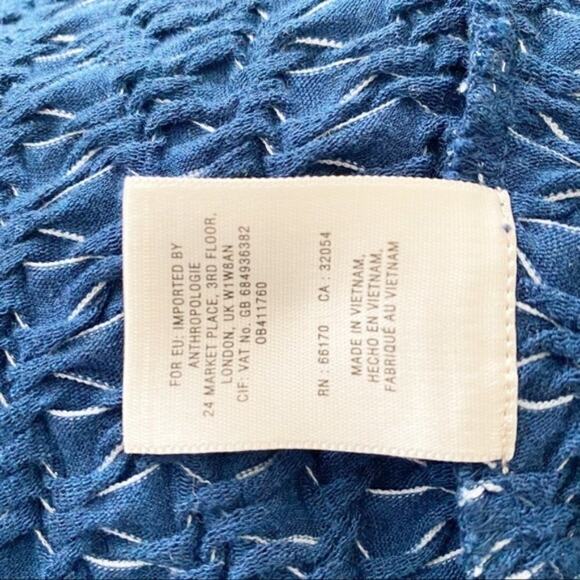 Anthro postmark blue patterned sleeveless top XS - Picture 5 of 6